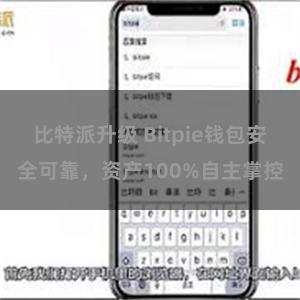 比特派升级 Bitpie钱包安全可靠，资产100%自主掌控