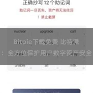 Bitpie下载免费 比特派：全方位保护用户数字资产安全