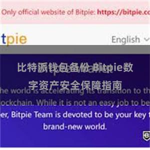 比特派钱包备份 Bitpie数字资产安全保障指南