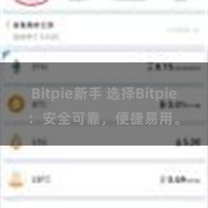 Bitpie新手 选择Bitpie：安全可靠，便捷易用。
