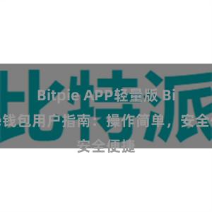 Bitpie APP轻量版 Bitpie钱包用户指南：操作简单，安全便捷