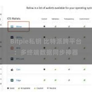 Bitpie私钥 比特派跨平台：多终端数据同步神器