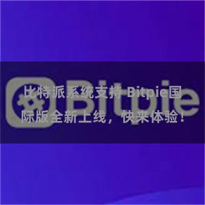 比特派系统支持 Bitpie国际版全新上线，快来体验！
