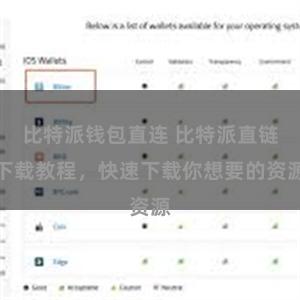 比特派钱包直连 比特派直链下载教程，快速下载你想要的资源